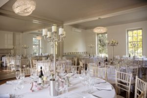 Adele and Doug's big day Lakeview Room at Reception Room dressed exclusive Essex wedding venue