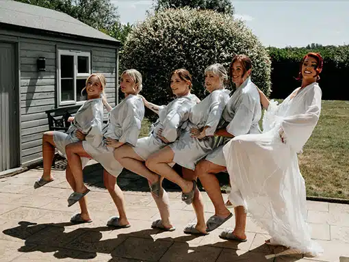 Bridal party getting ready at That Amazing Place Essex Wedding Venue with Accommodation