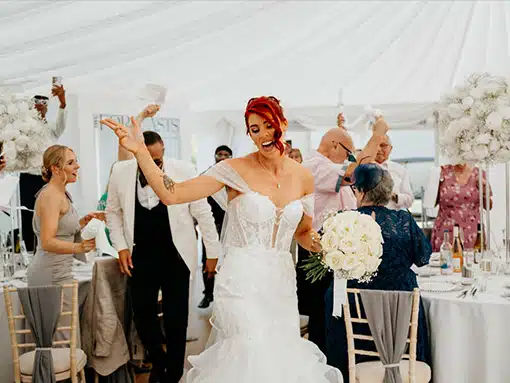Happy Bride Faye at That Amazing Place Essex Wedding Venue with Accommodation