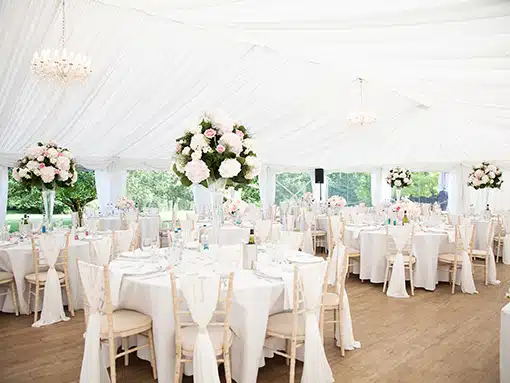 The wedding marquee at That Amazing Place wedding venue in Old Harlow Essex